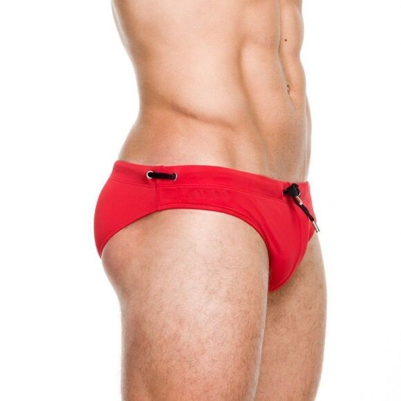 Men's micro beach bikini low rise swim briefs swimwear red speedo size L - Picture 1 of 3